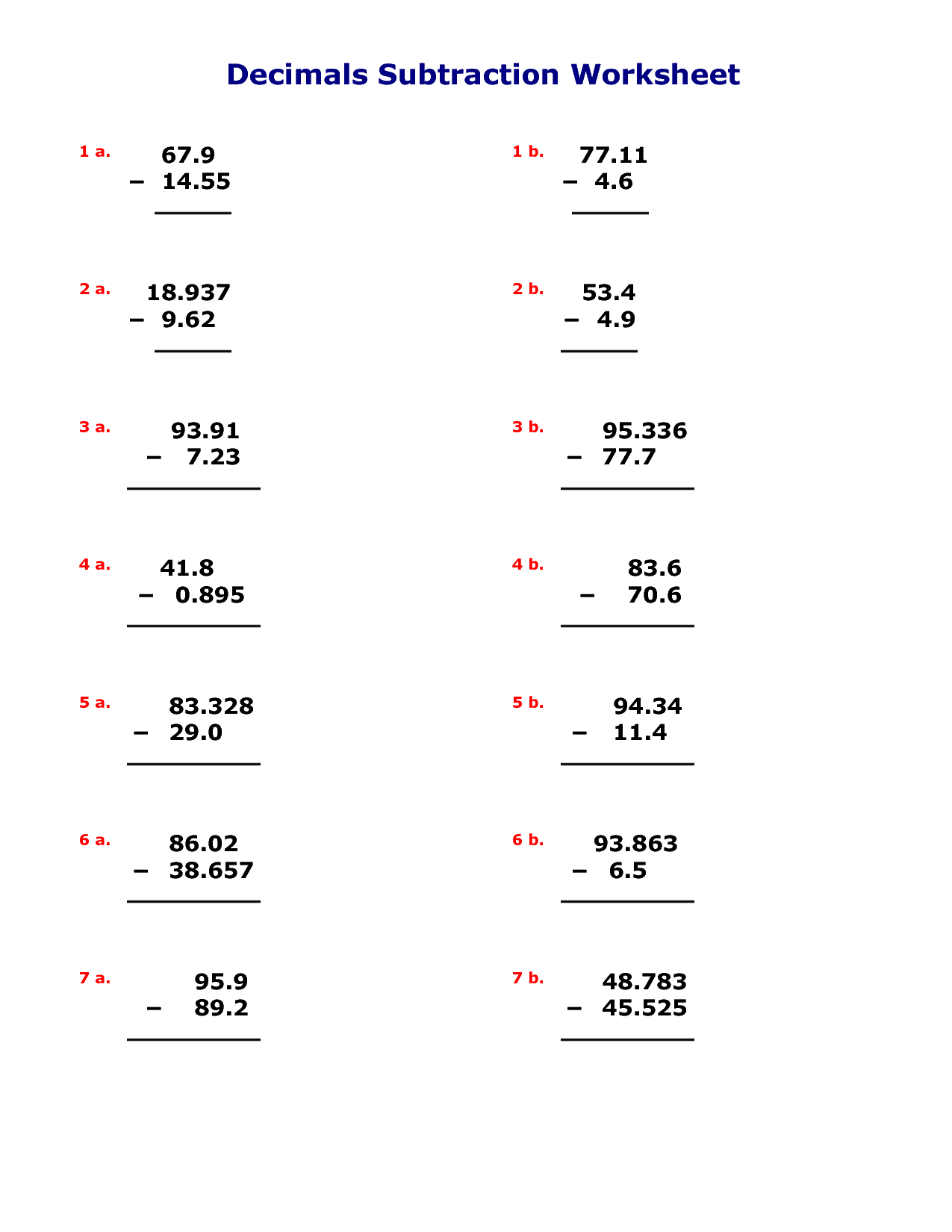 55 Adding With Decimals Worksheets 23