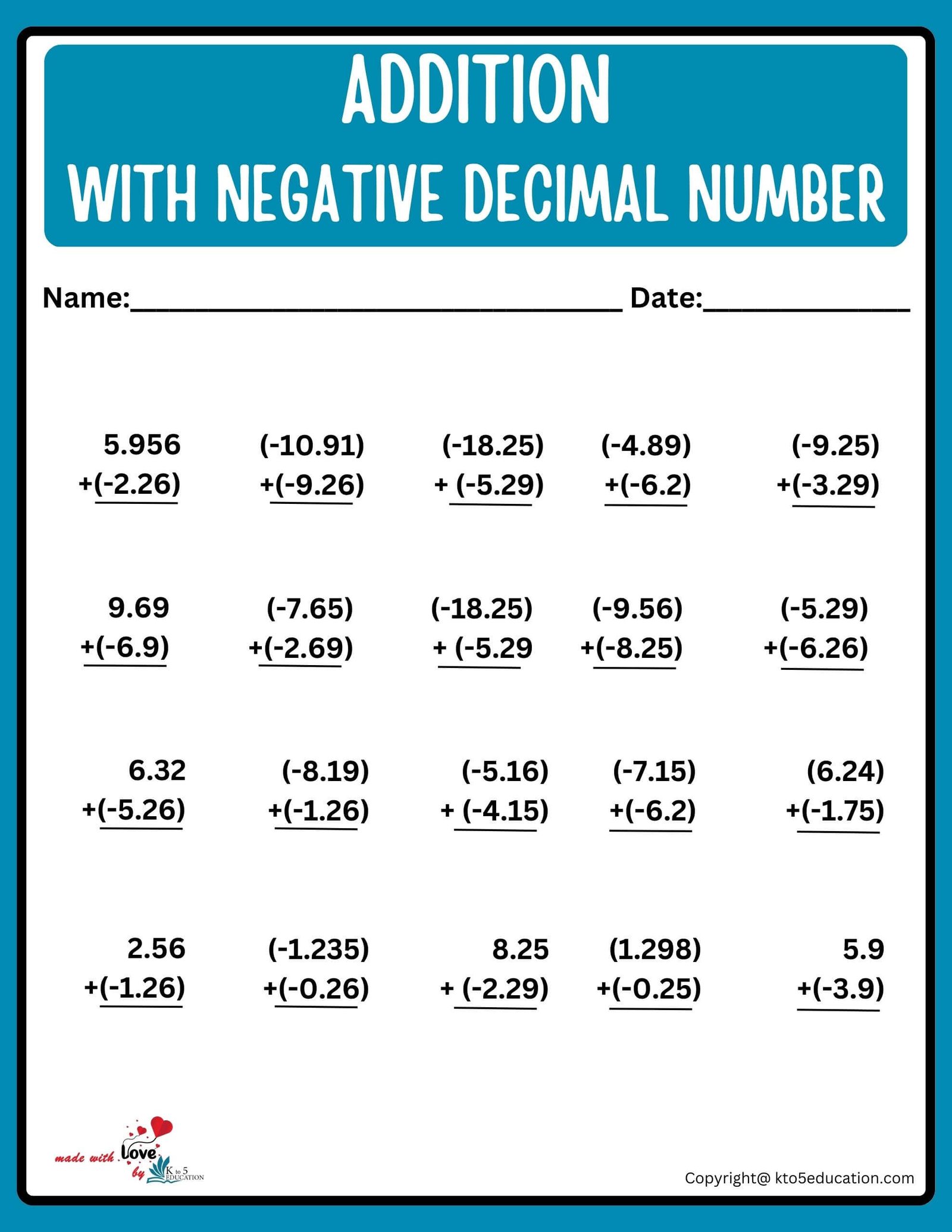55 Adding With Decimals Worksheets 46