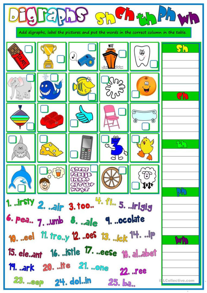 62 Digraphs Worksheets Free Printables 49