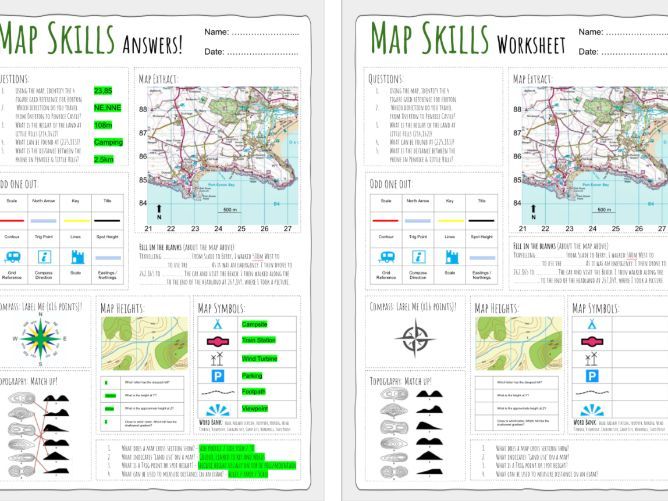 66 Map Skills Worksheets Pdf 33