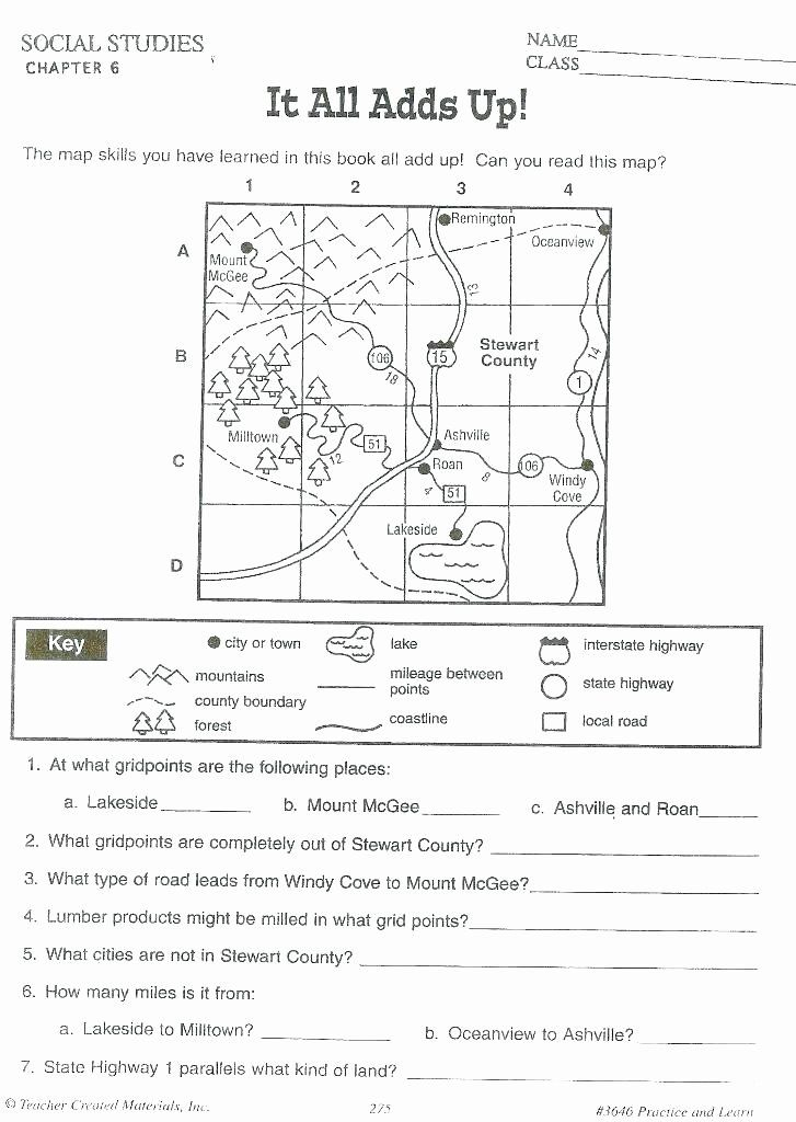 66 Map Skills Worksheets Pdf 4