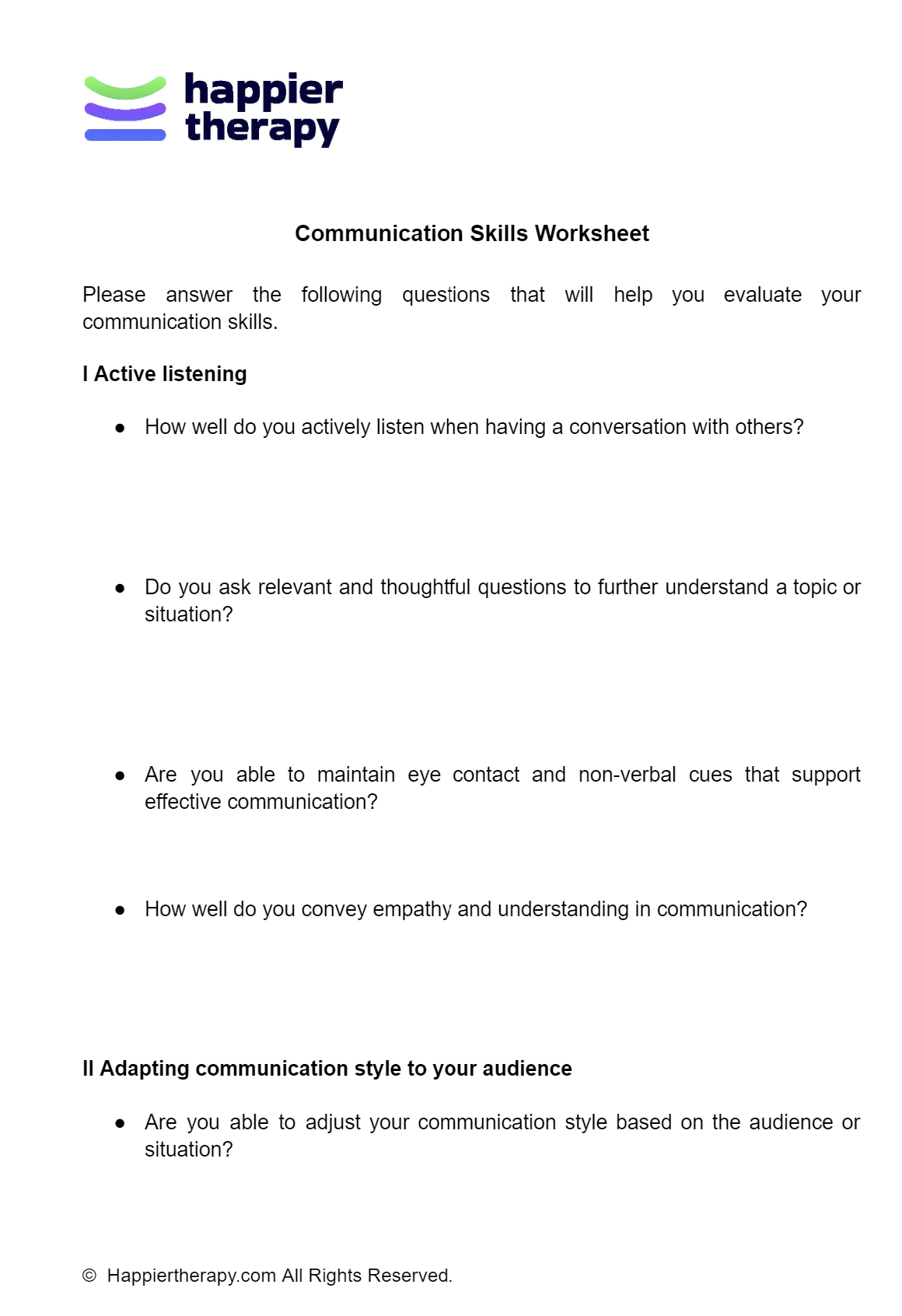 88 Teaching Communication Skills Worksheets 26