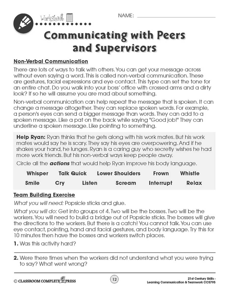 88 Teaching Communication Skills Worksheets 8
