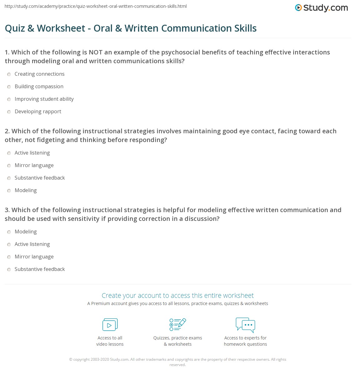 88 Teaching Communication Skills Worksheets 84