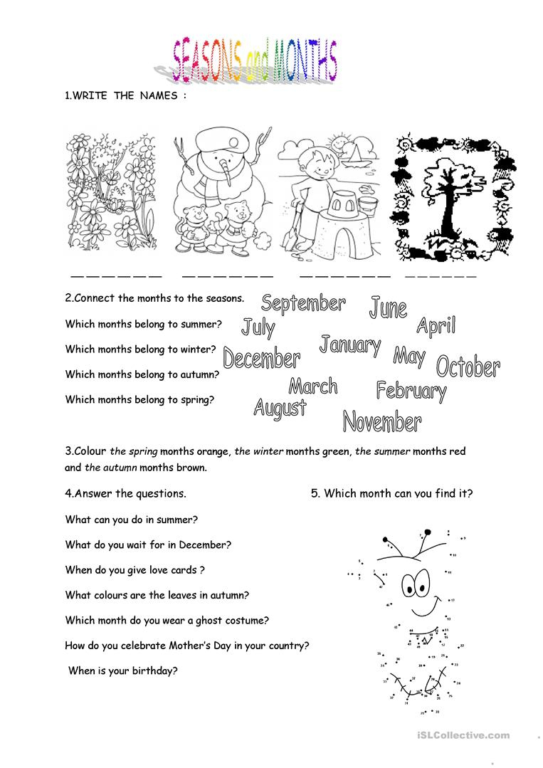 Fresh 95 Season Worksheet For Preschool 22