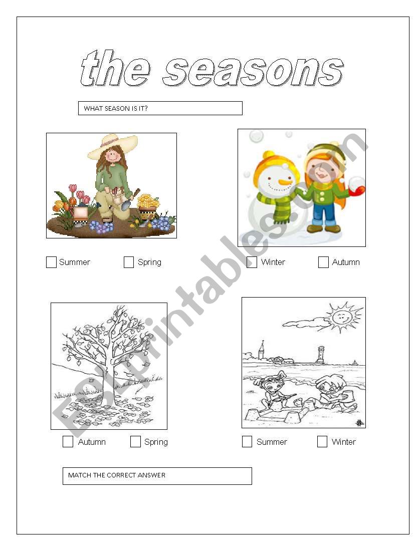 Fresh 95 Season Worksheet For Preschool 28