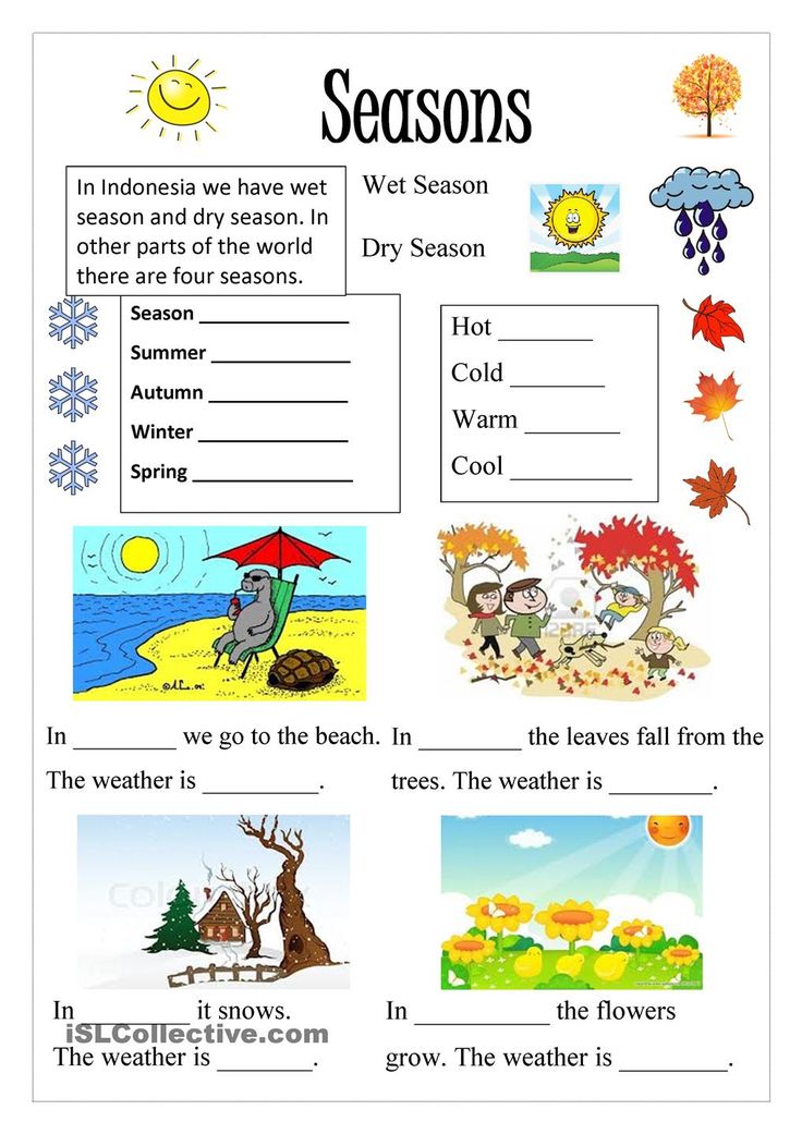 Fresh 95 Season Worksheet For Preschool 3
