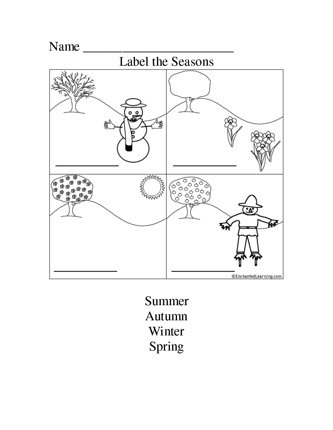 Fresh 95 Season Worksheet For Preschool 36