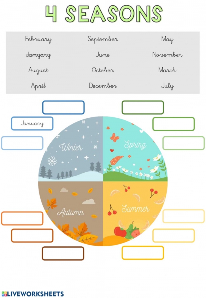 Fresh 95 Season Worksheet For Preschool 73