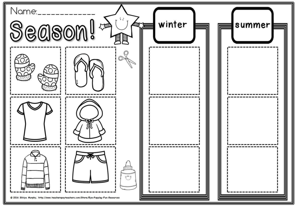 Fresh 95 Season Worksheet For Preschool 87