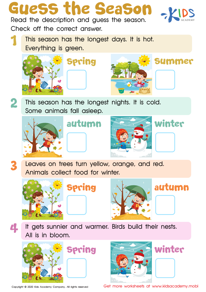 Fresh 95 Season Worksheet For Preschool 91