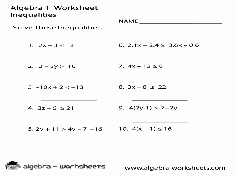Save 50+ Inequalities Word Problems Worksheet 13
