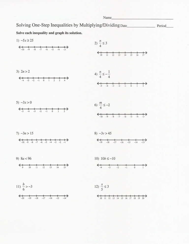 Save 50+ Inequalities Word Problems Worksheet 56