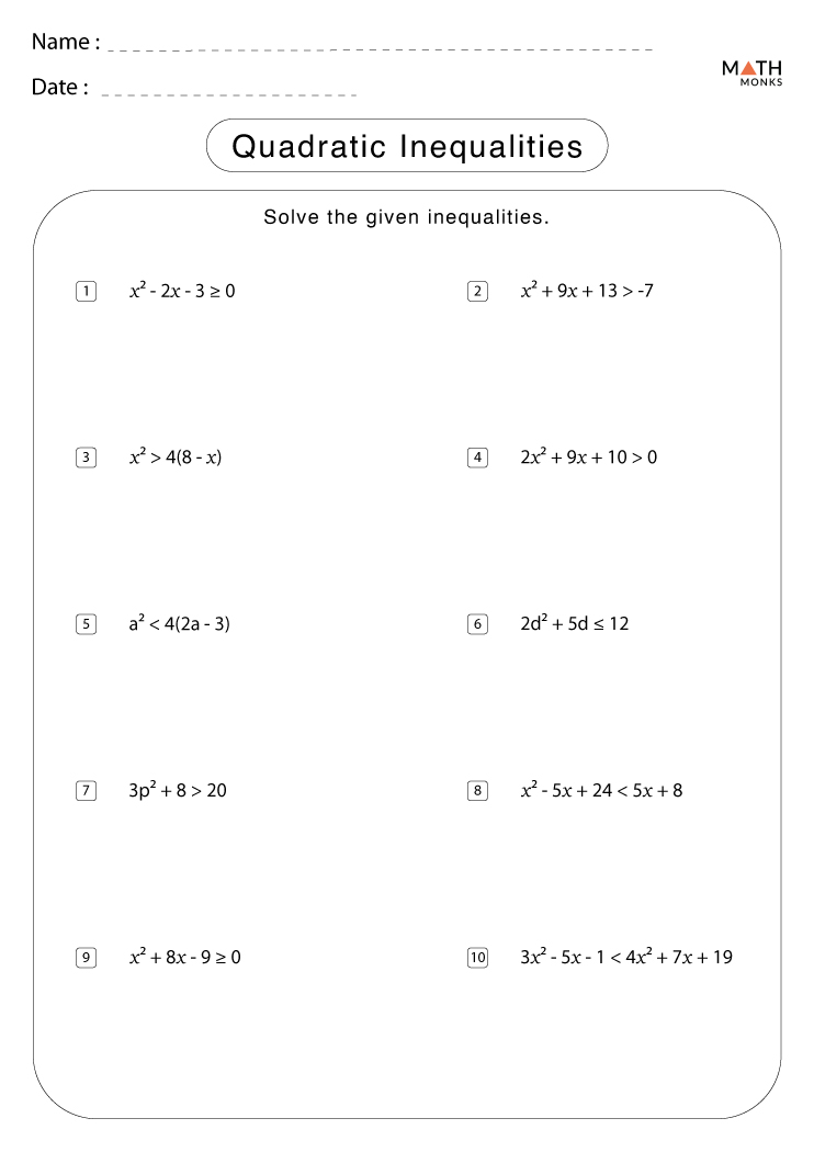 50 Save 7Th Grade Inequalities Worksheet 3