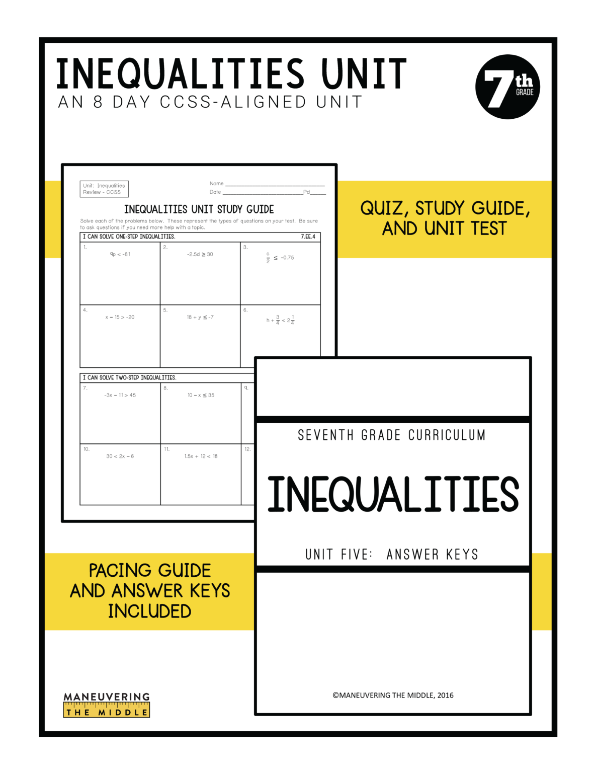 50 Save 7Th Grade Inequalities Worksheet 6