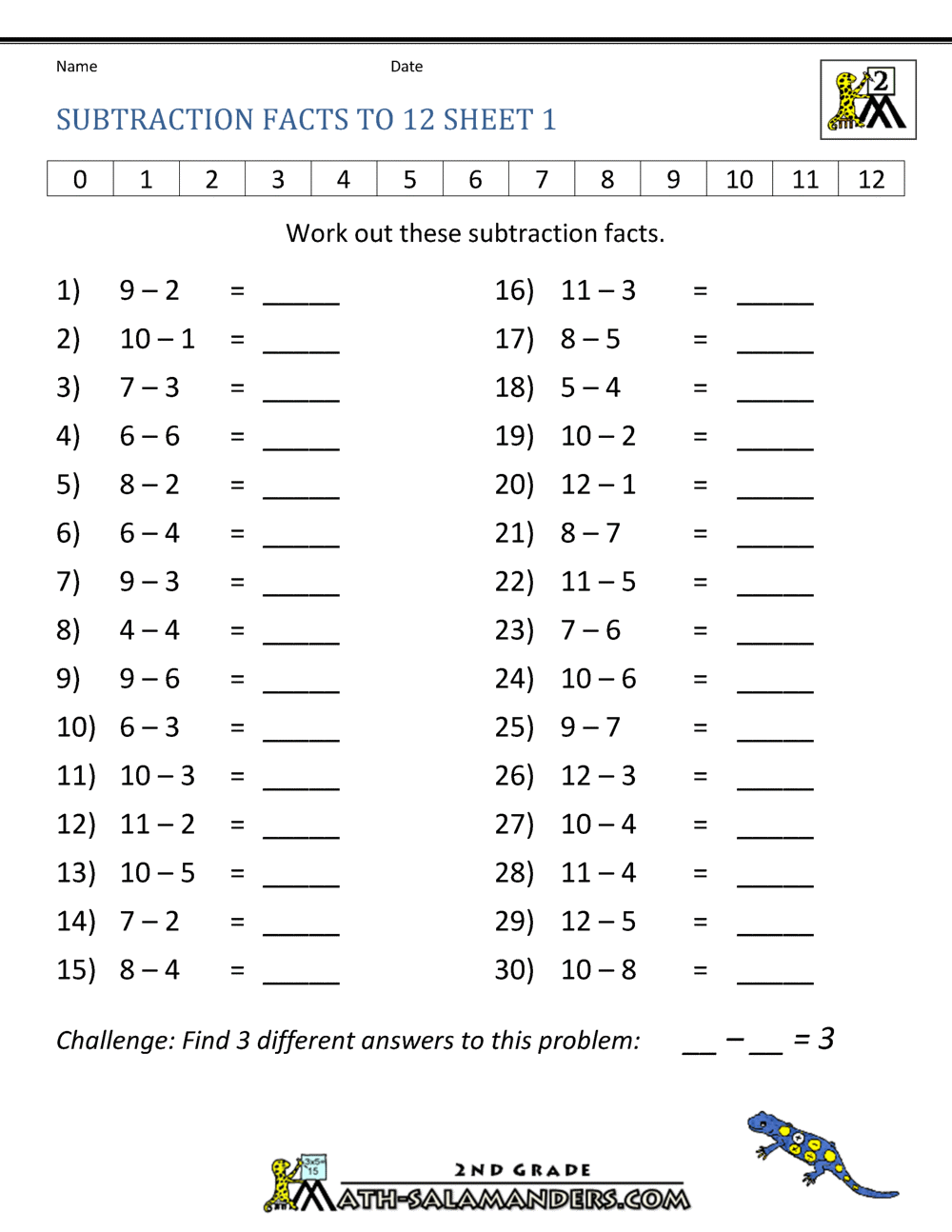 55 Math Worksheets Kindergarten Subtraction 36