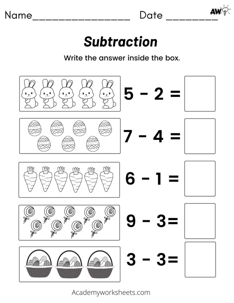 55 Math Worksheets Kindergarten Subtraction 43