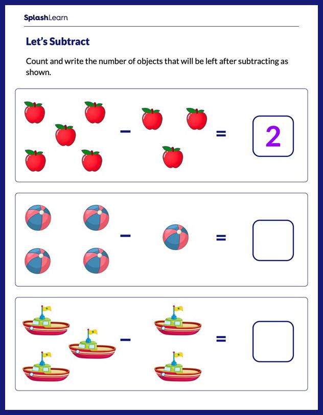 55 Math Worksheets Kindergarten Subtraction 46