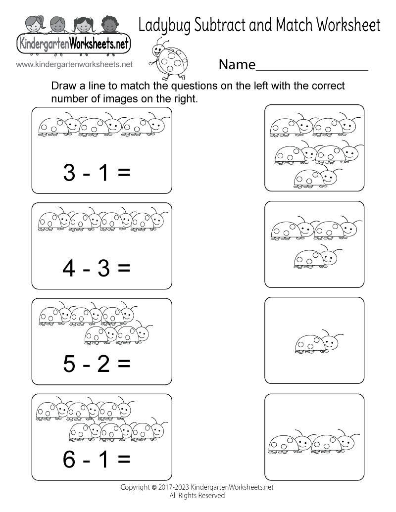 55 Math Worksheets Kindergarten Subtraction 49