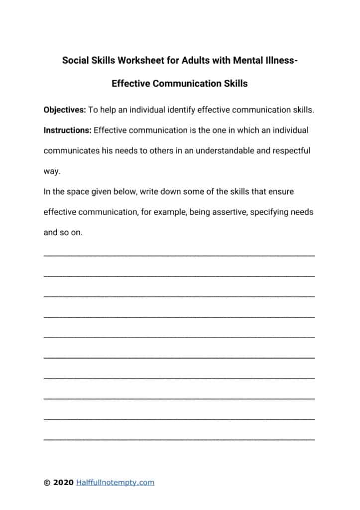 55 Worksheets For Social Skills 3