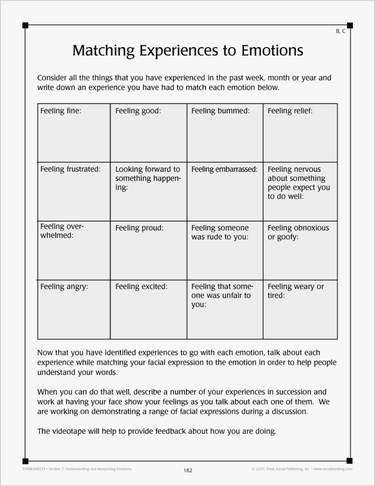 55 Worksheets For Social Skills 6