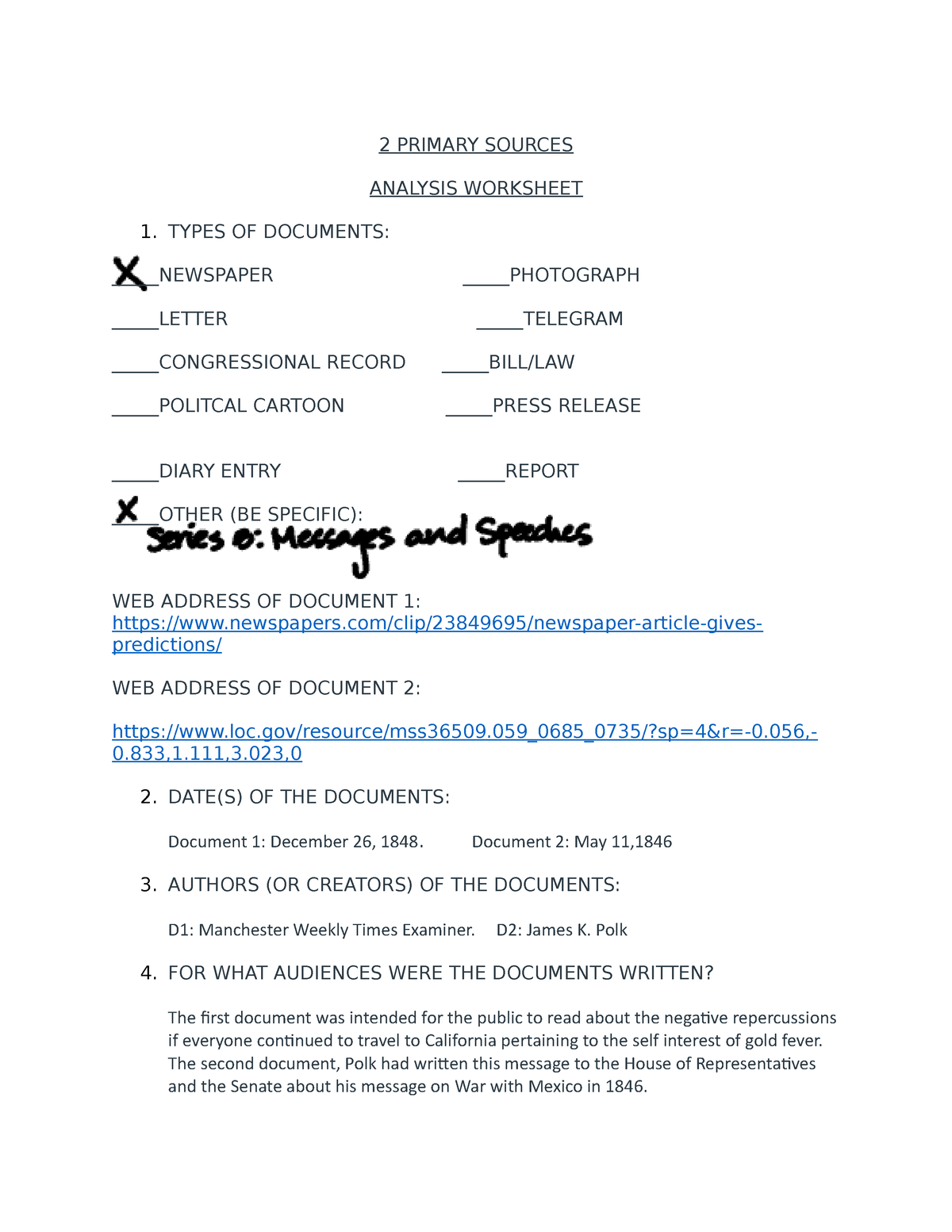 60 Primary Source Analysis Worksheet 36