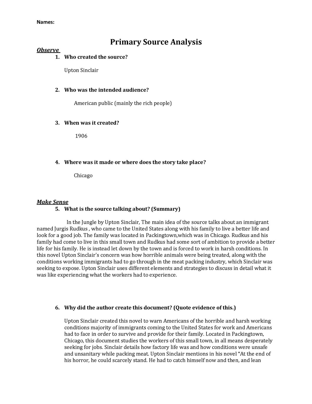 60 Primary Source Analysis Worksheet 43