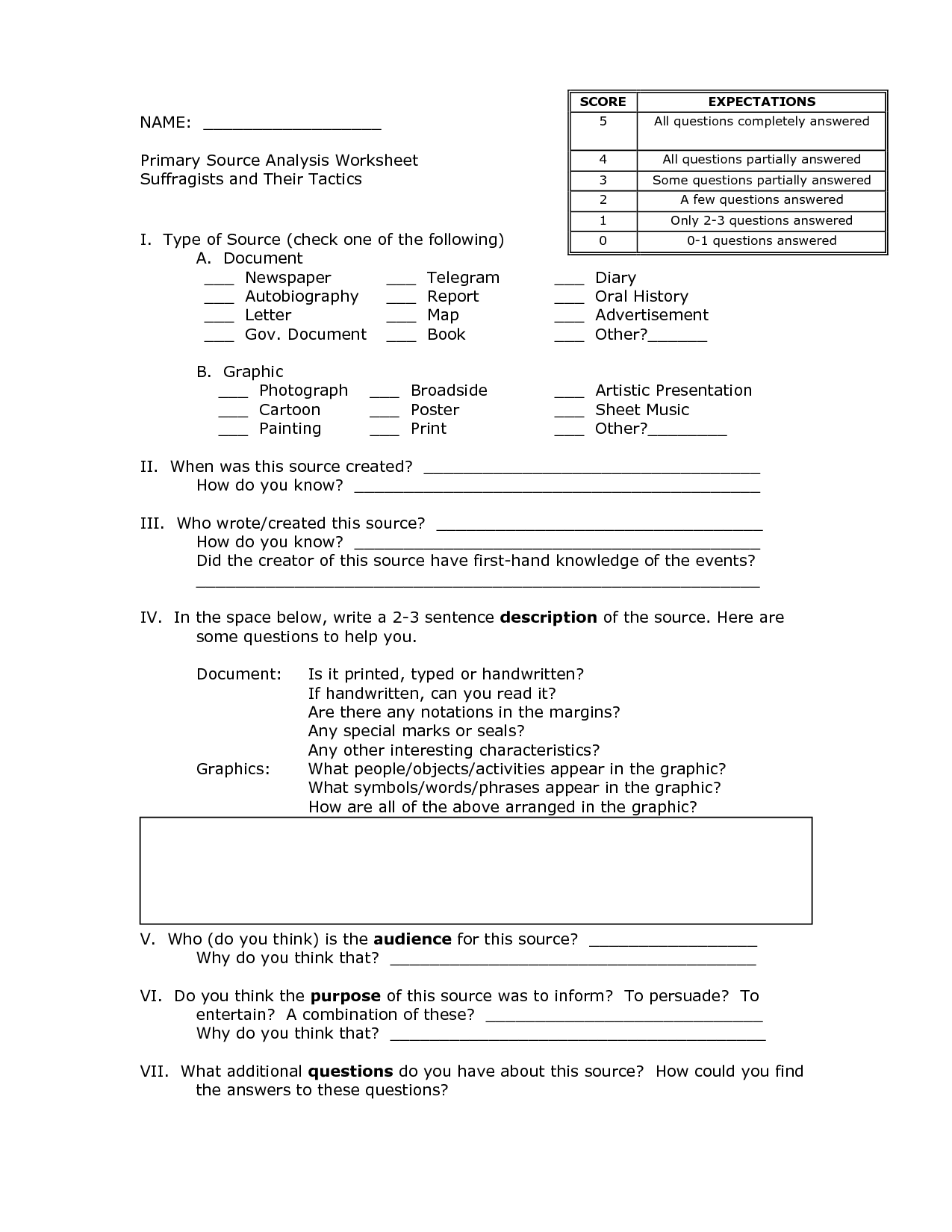 60 Primary Source Analysis Worksheet 46