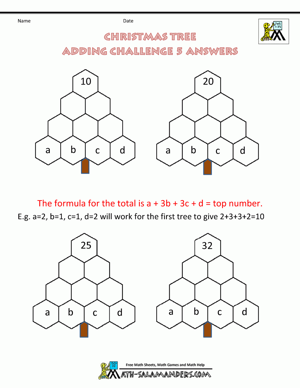 62 Christmas Maths Worksheets Ks3 13