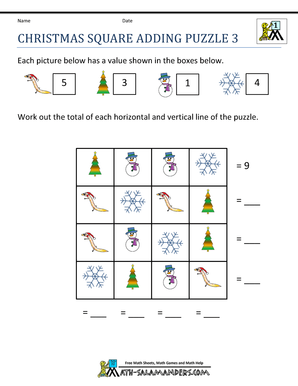 62 Christmas Maths Worksheets Ks3 5