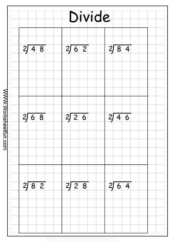 Save 50 Division Box Method Worksheet 37