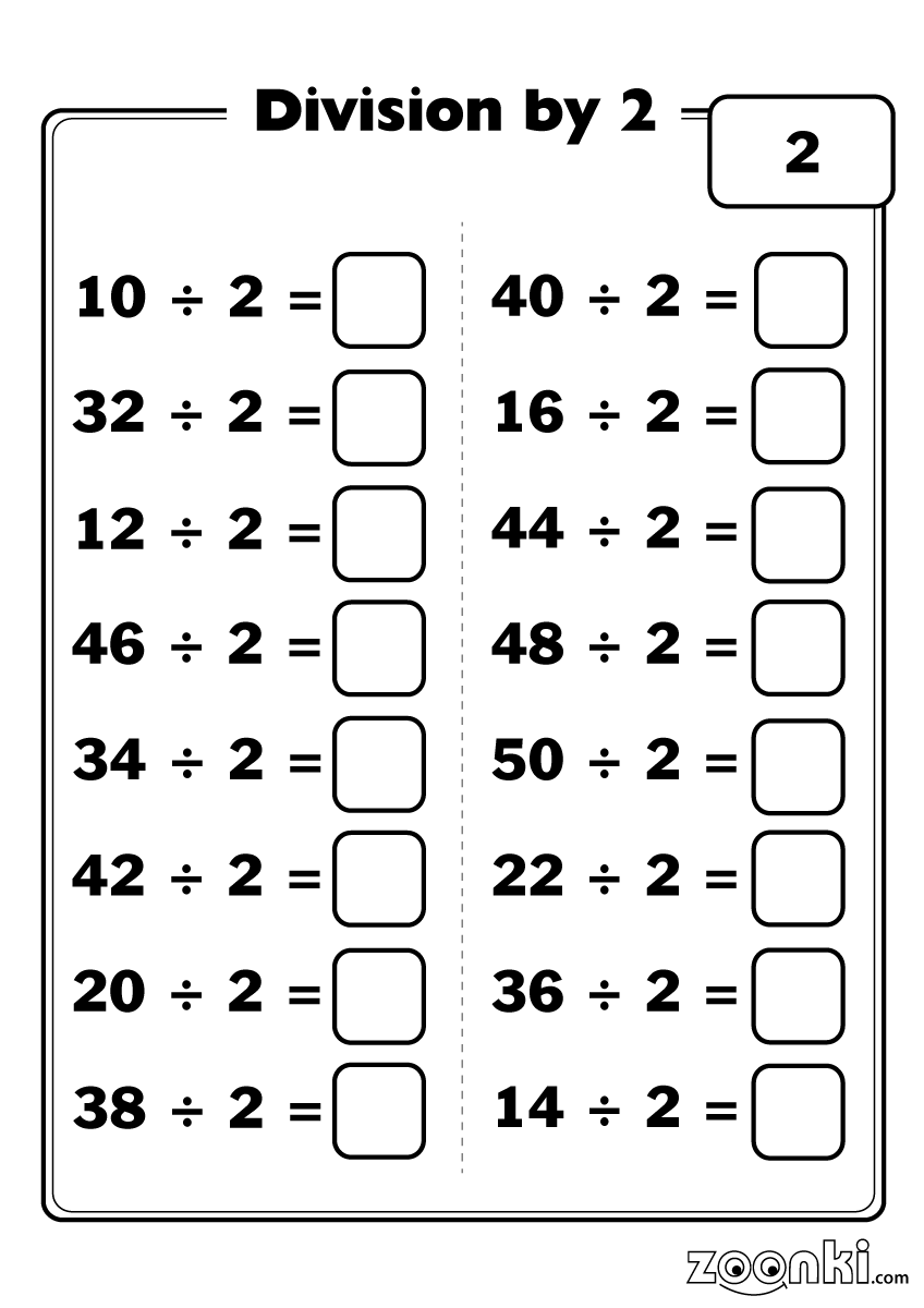 Save 50 Division Box Method Worksheet 39