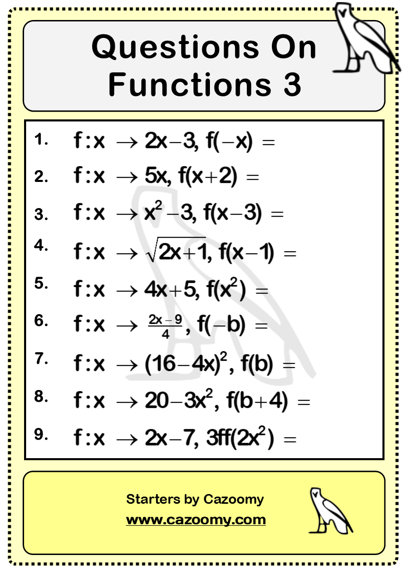 Save 50 Intro To Functions Worksheet 10