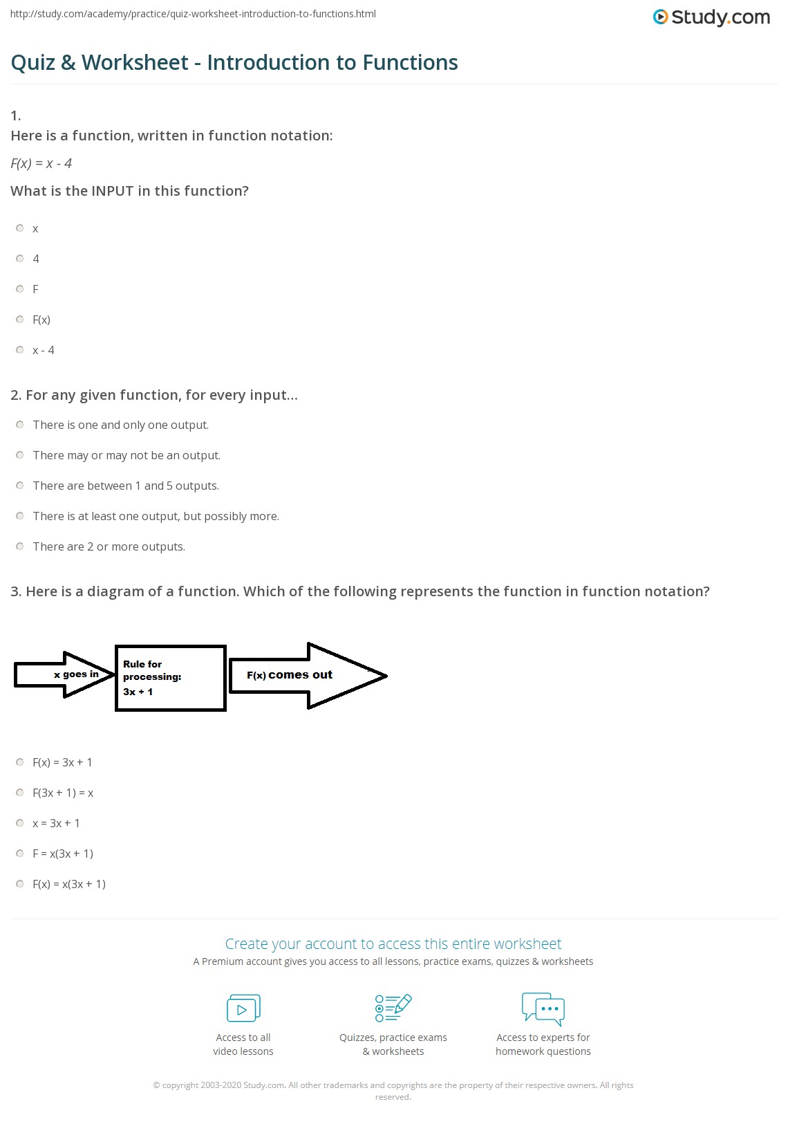 Save 50 Intro To Functions Worksheet 61