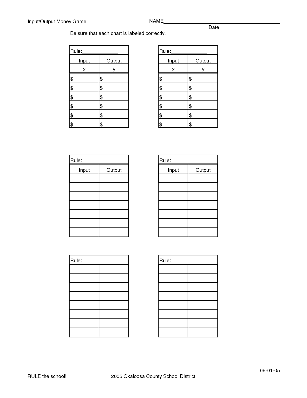 80 Printable Function Tables Worksheet Pdf 62