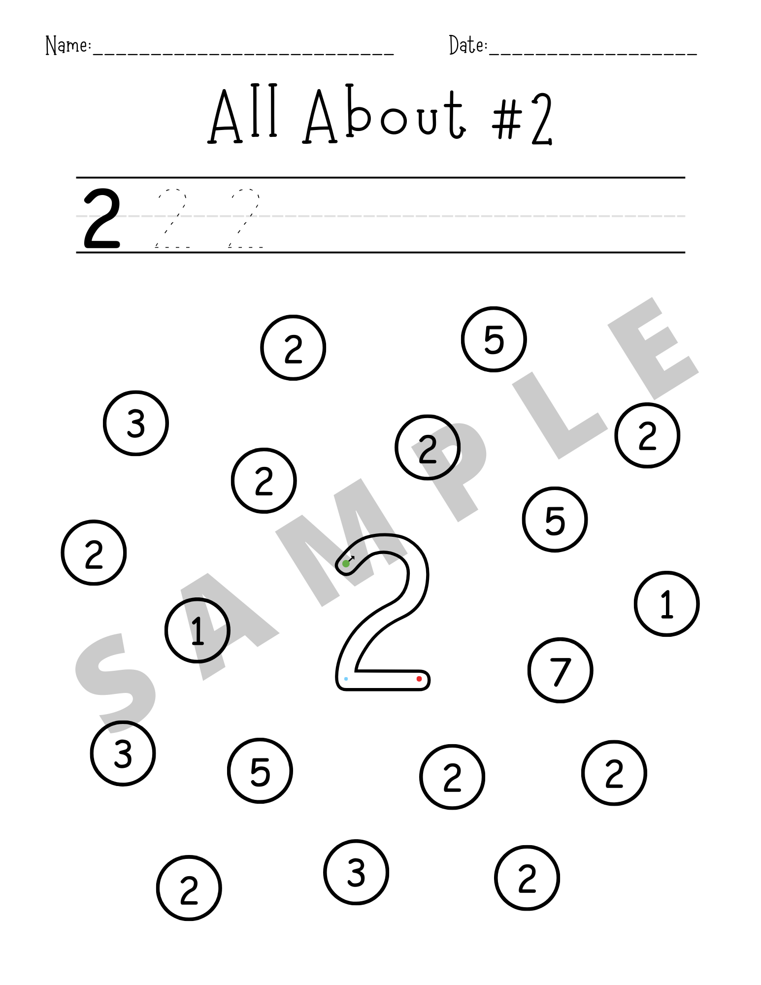 80 Printable Number Recognition 1-10 Worksheets 14