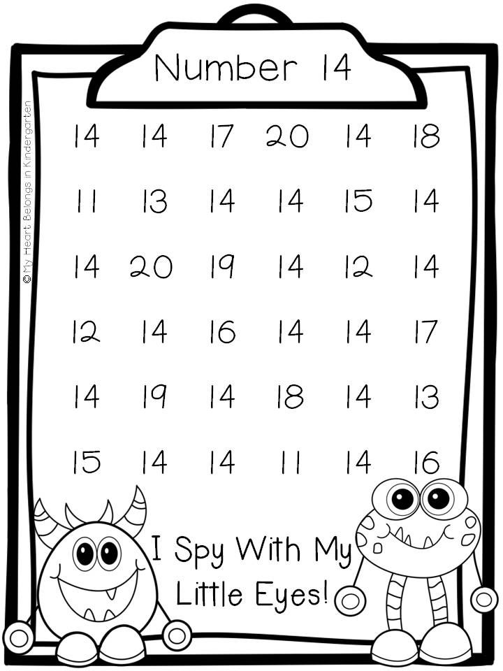 80 Printable Number Recognition 1-10 Worksheets 15