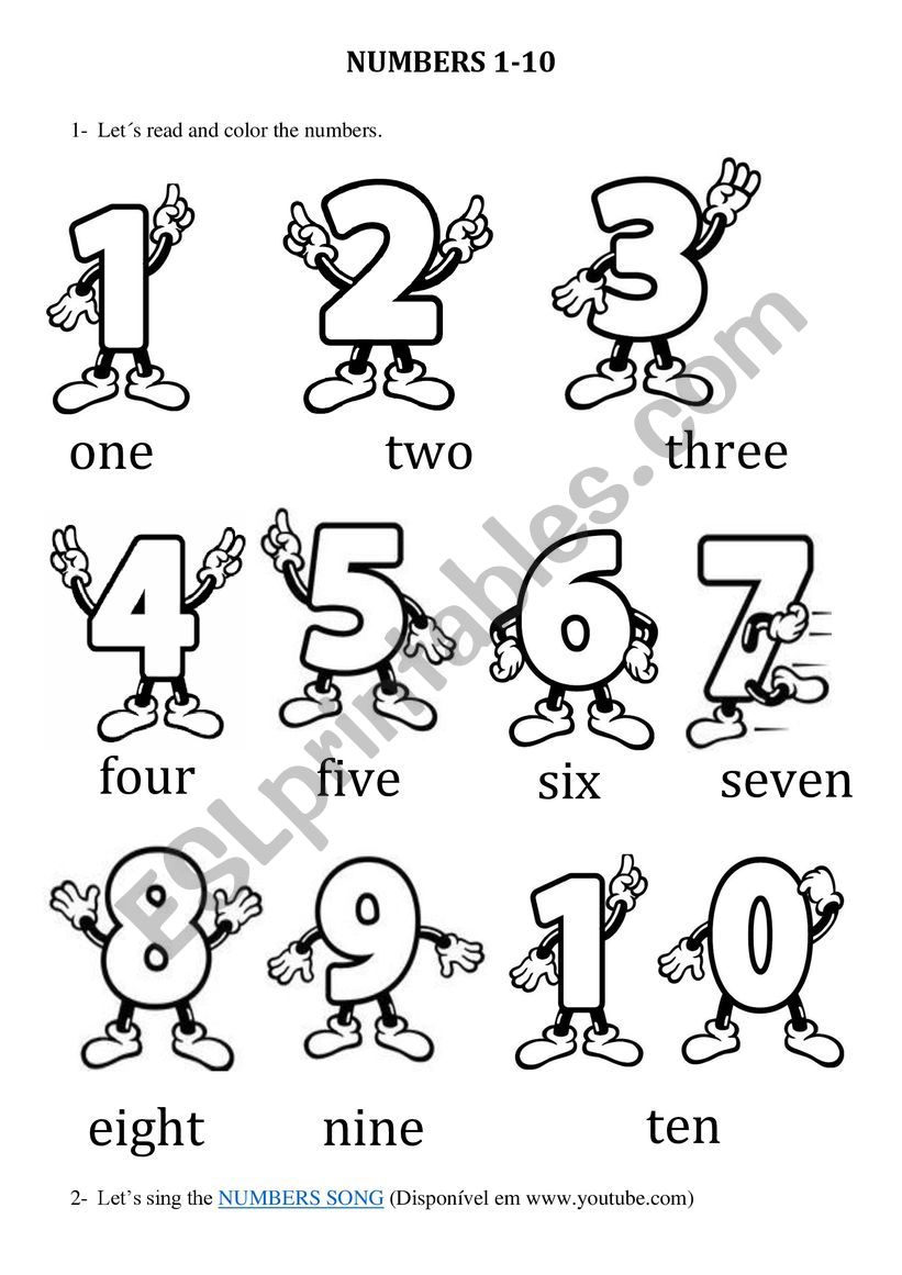 80 Printable Number Recognition 1-10 Worksheets 16