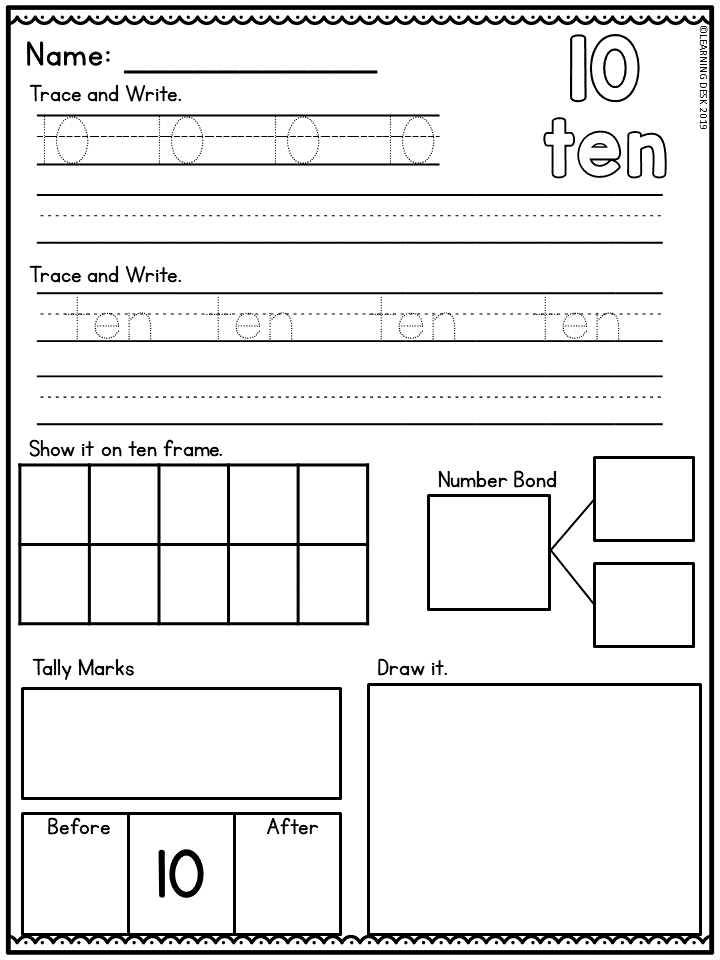 80 Printable Number Recognition 1-10 Worksheets 18