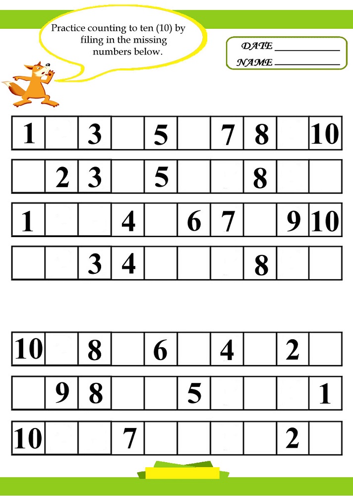 80 Printable Number Recognition 1-10 Worksheets 19