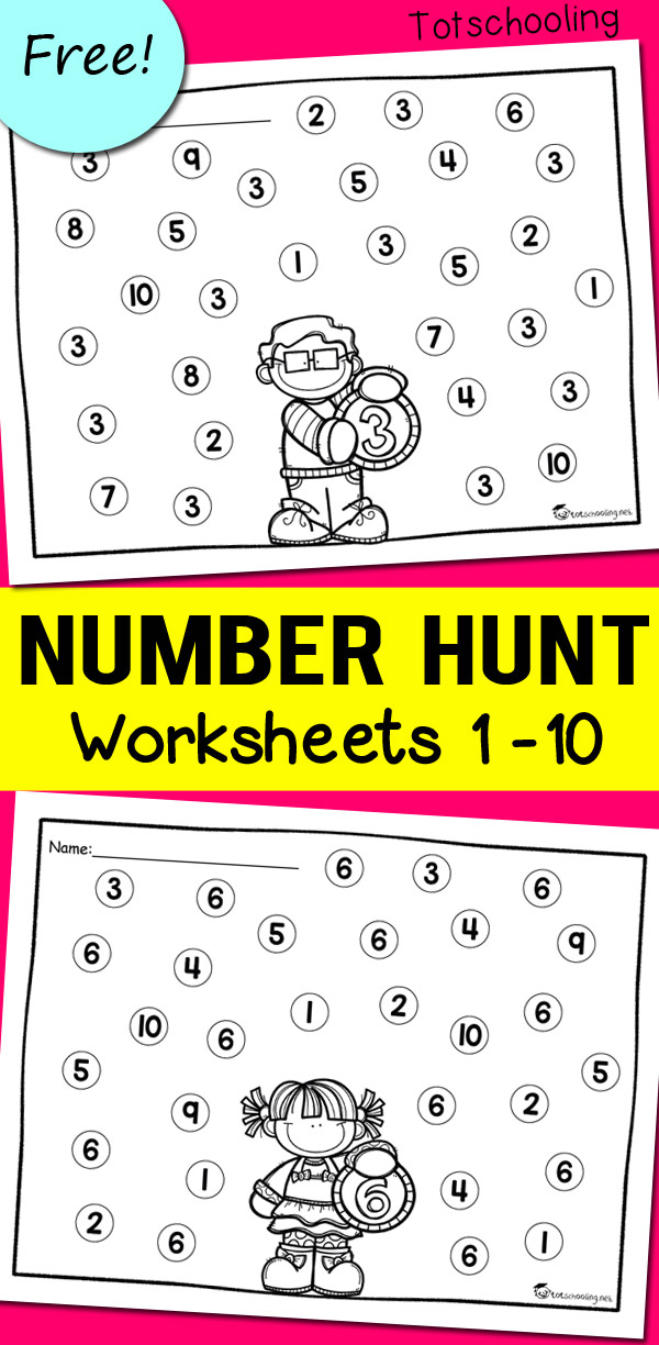 80 Printable Number Recognition 1-10 Worksheets 27