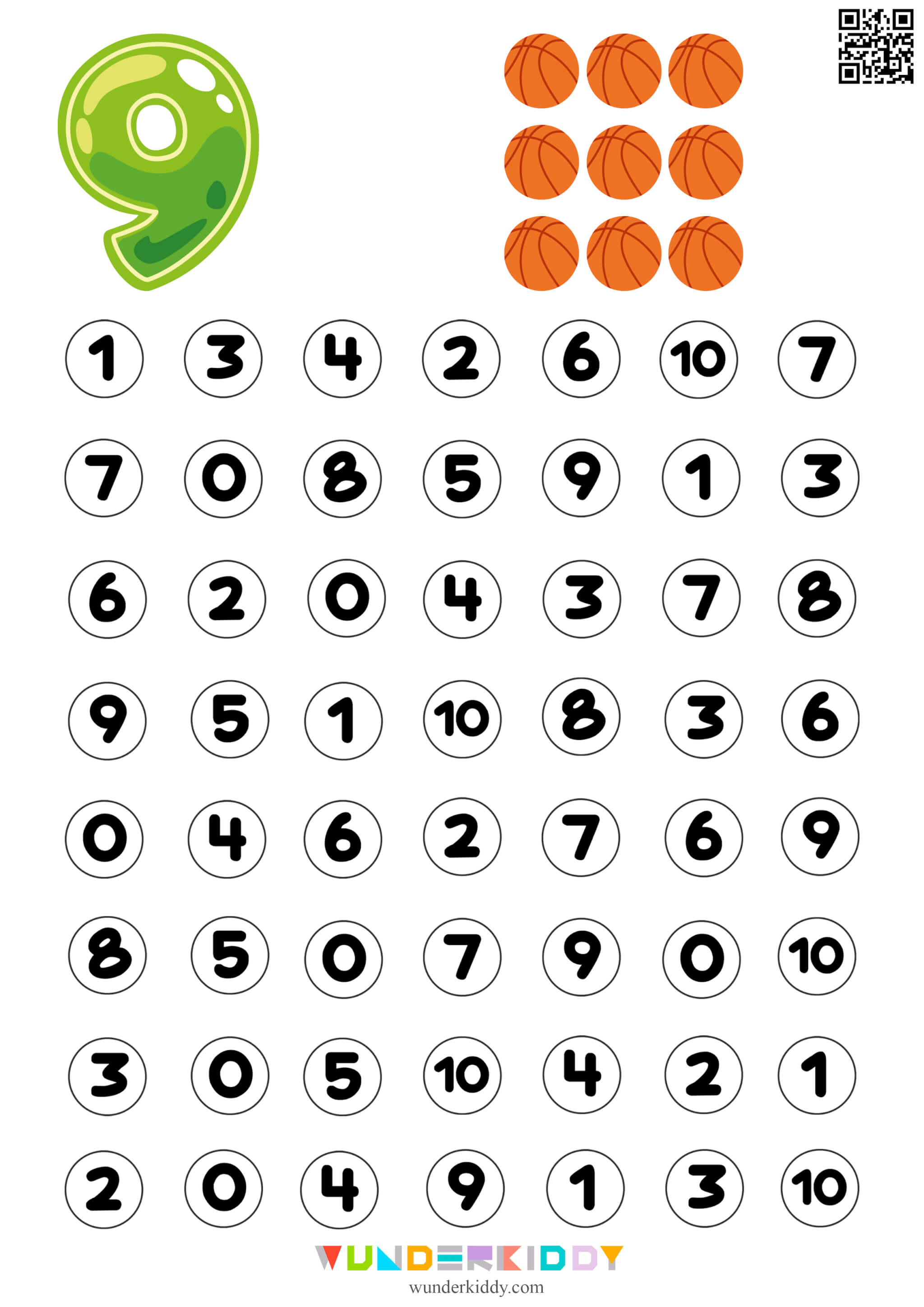 80 Printable Number Recognition 1-10 Worksheets 32