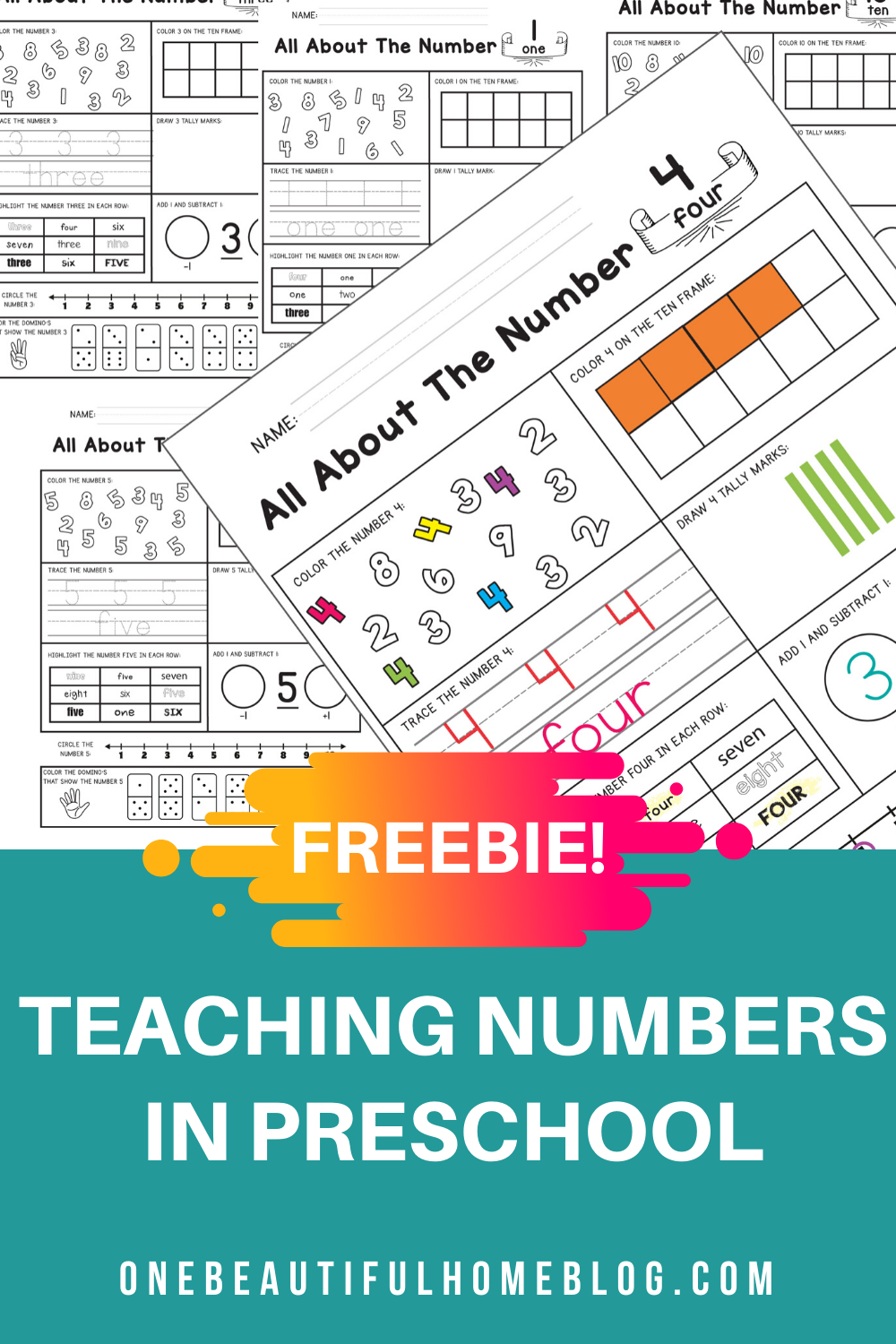 80 Printable Number Recognition 1-10 Worksheets 44