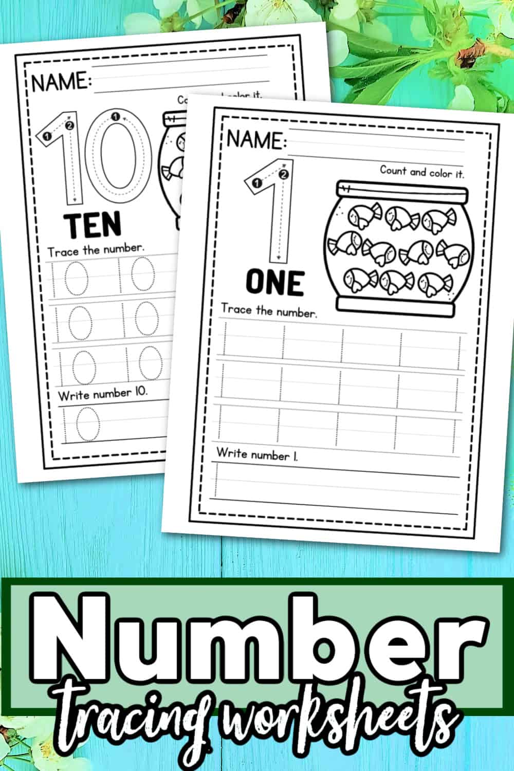 80 Printable Number Recognition 1-10 Worksheets 60