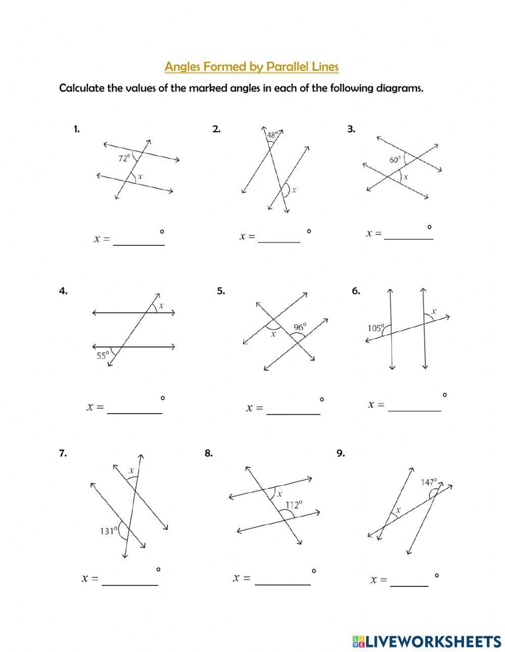 80 Printable Parallel Line Proofs Worksheet 22