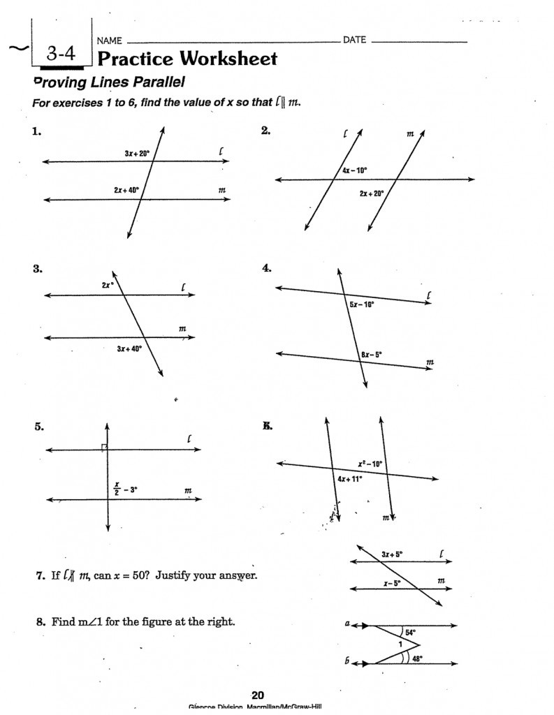 80 Printable Parallel Line Proofs Worksheet 26