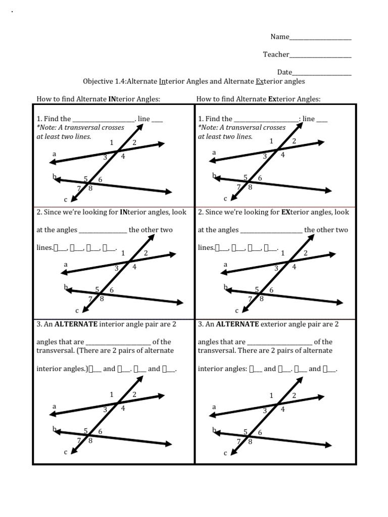 80 Printable Parallel Line Proofs Worksheet 30