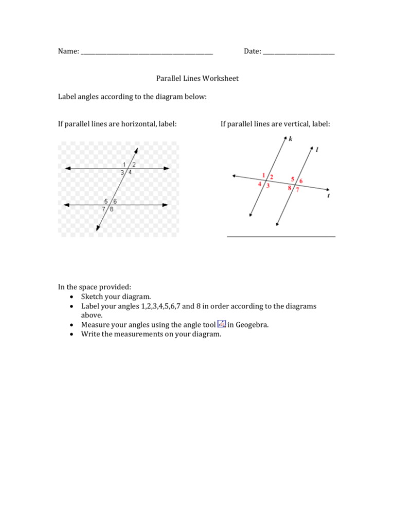 80 Printable Parallel Line Proofs Worksheet 47