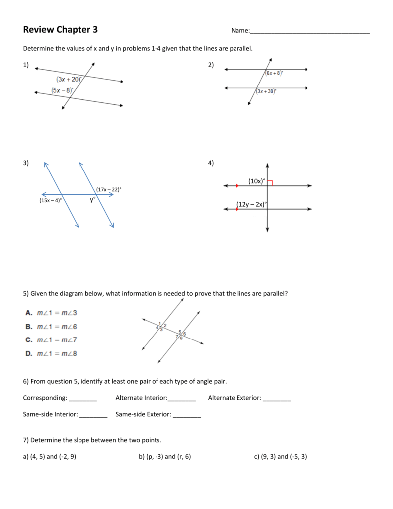 80 Printable Parallel Line Proofs Worksheet 60