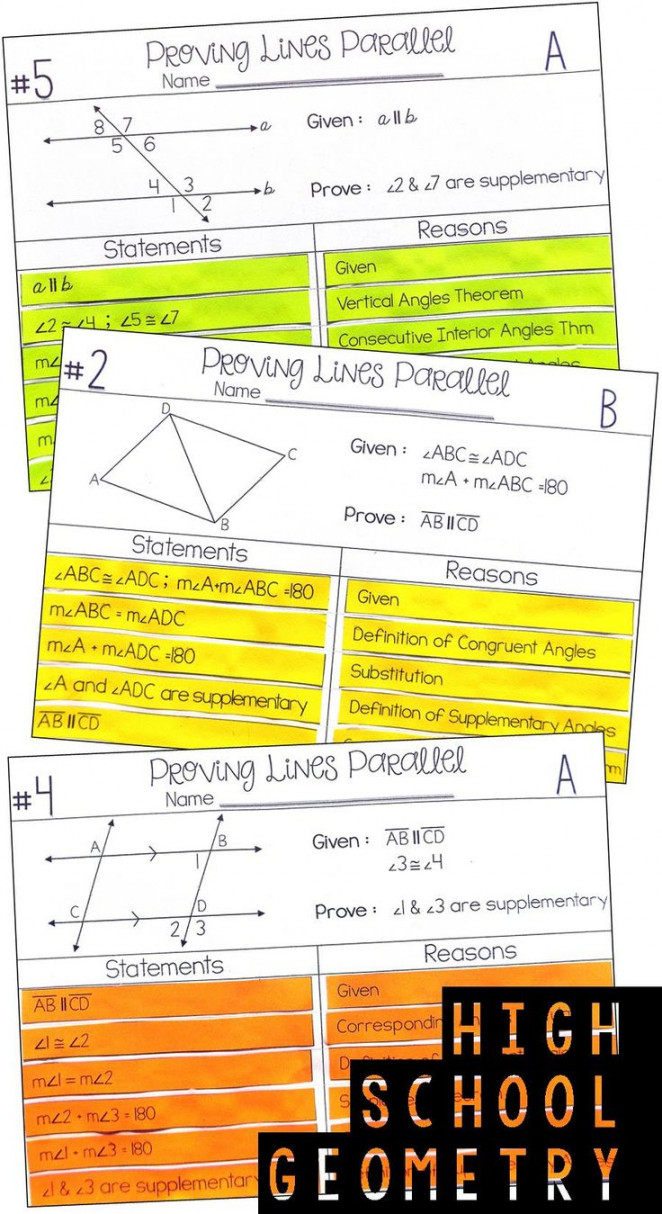 80 Printable Parallel Line Proofs Worksheet 71